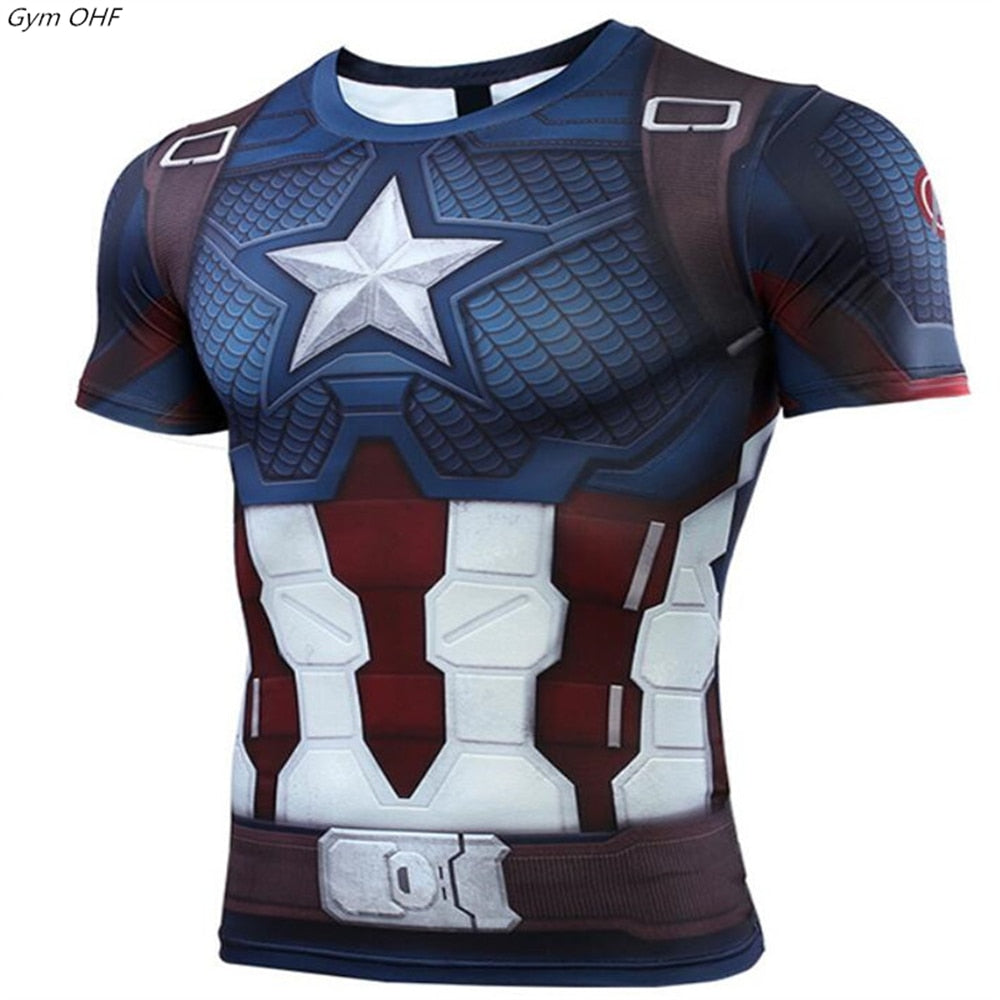 Men Fitness Compression Shirts Hero Tops -- 3XL