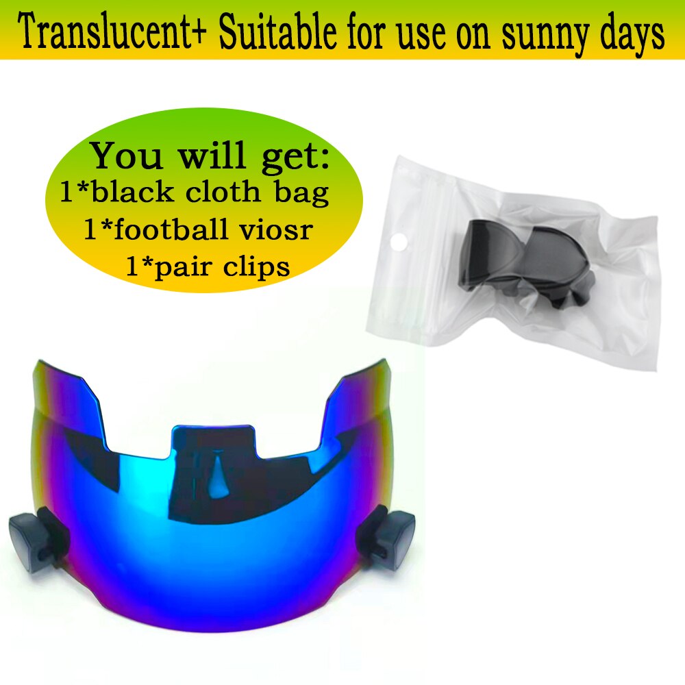 Universal Football Tinted Visor Football Helmet Visor Adult & Youth