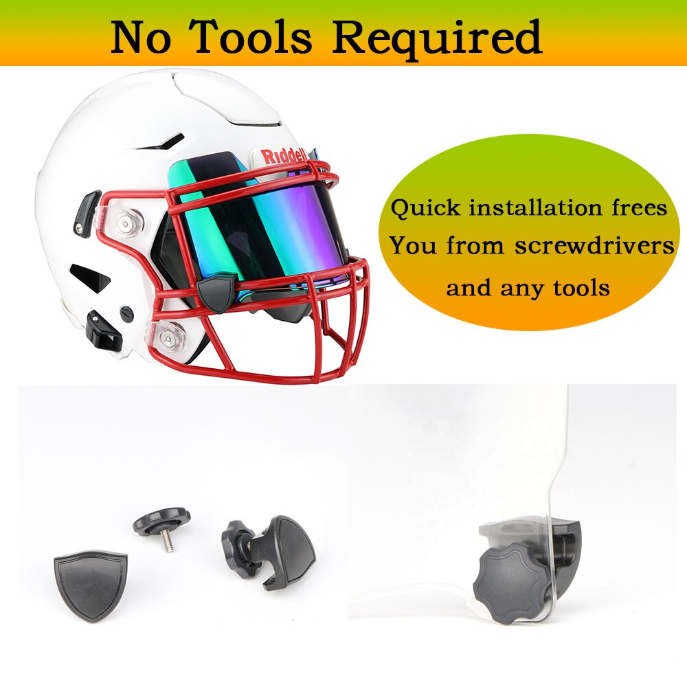 Football Helmet Visor with Clips