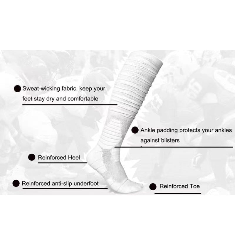 Padded Scrunch Calf Length Football Socks