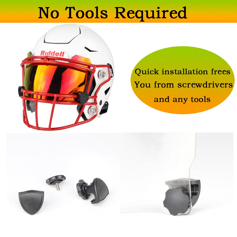 Universal Football Tinted Visor Football Helmet Visor Adult & Youth