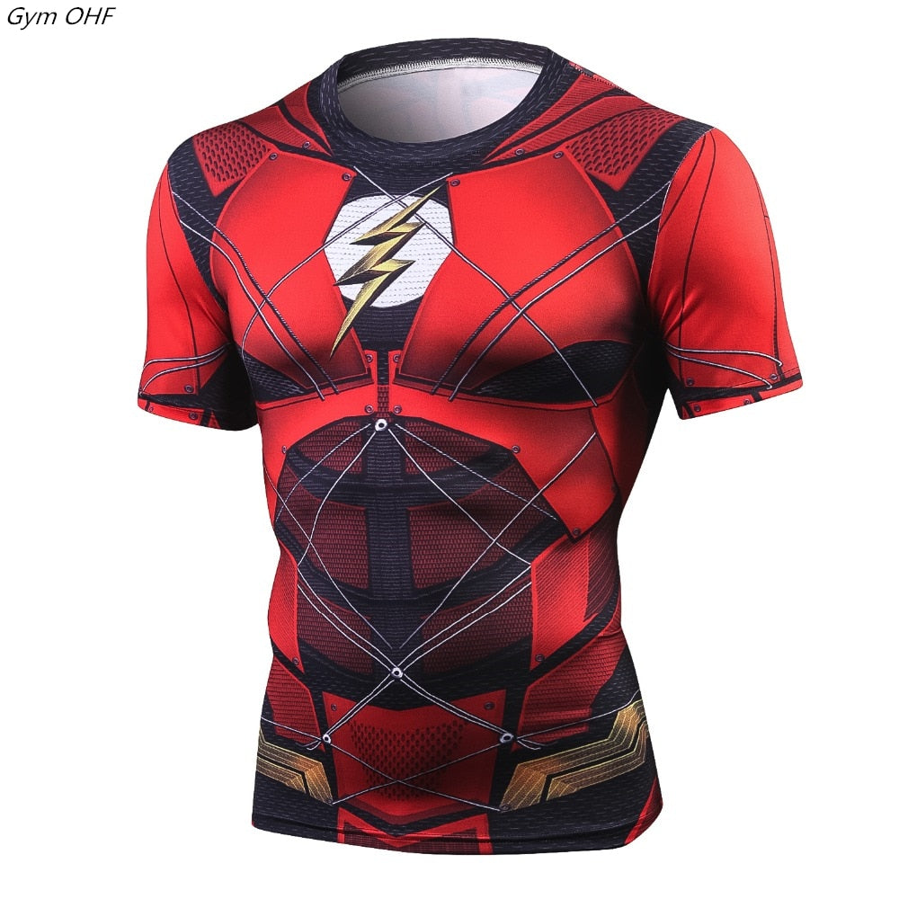 Men Fitness Compression Shirts Hero Tops -- Small