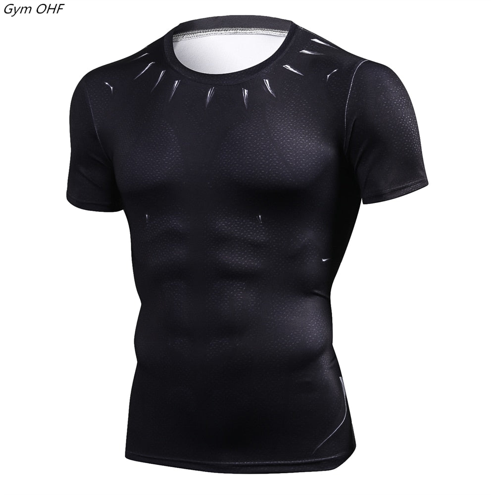 Men Fitness Compression Shirts Hero Tops -- 3XL